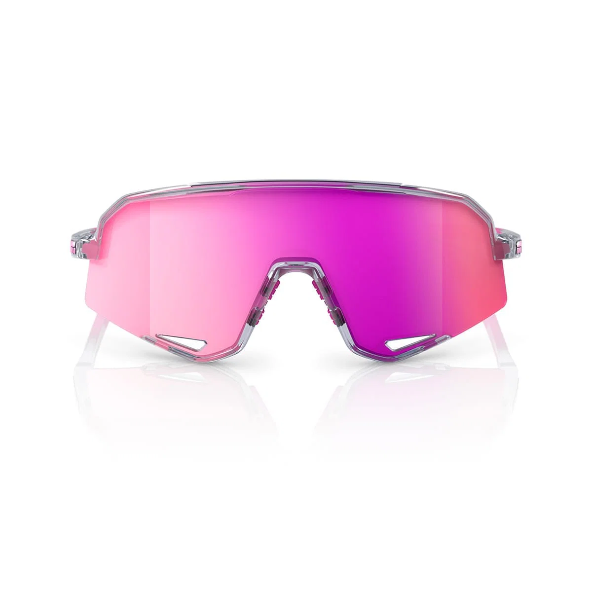 100% SLENDALE POLISHED Półprzezroczyste lustrzane okulary w kolorze fioletowym - Image 2