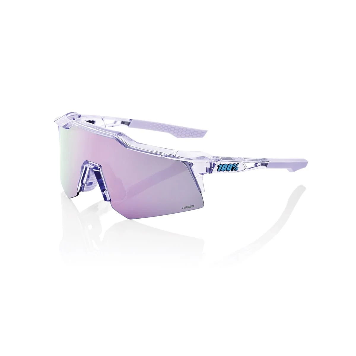 100% SPEEDCRAFT XS POLISHED Półprzezroczyste okulary lustrzane Hiper Lavender