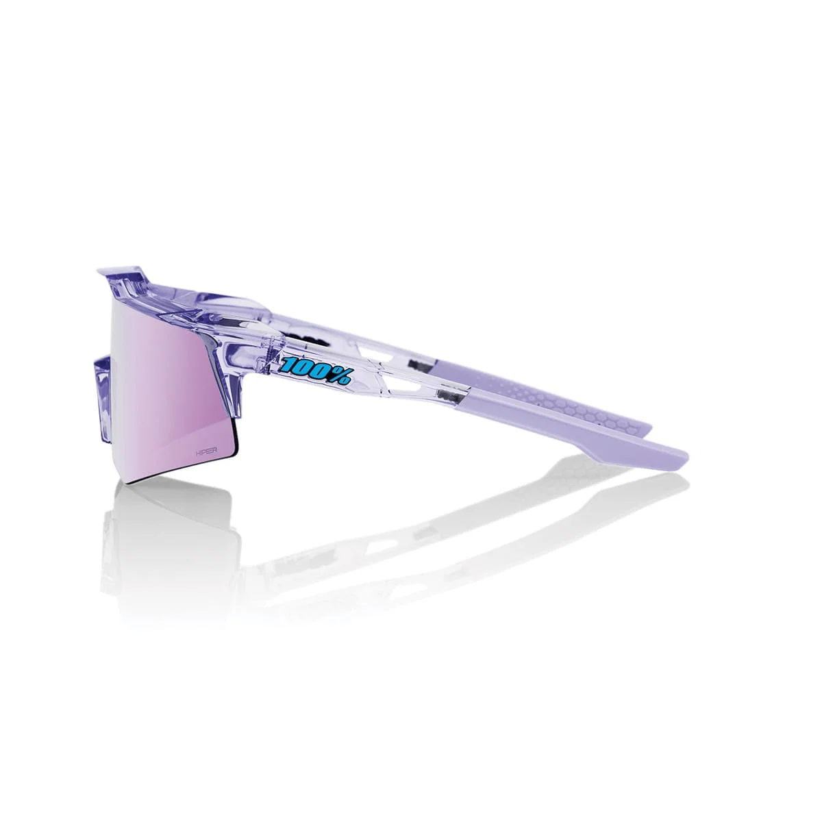 100% SPEEDCRAFT XS POLISHED Półprzezroczyste okulary lustrzane Hiper Lavender - Image 3