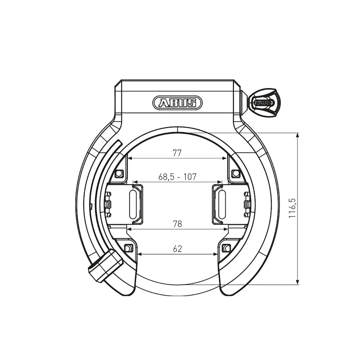 ABUS R BK 6950M Xplus Frame Lock - Image 2