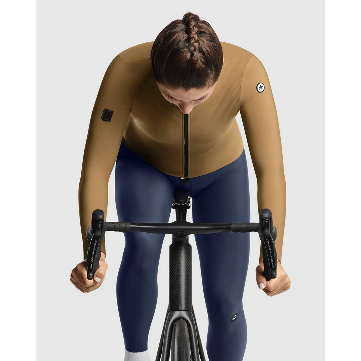 ASSOS UMA GT SPRING FALL C2 damska koszulka z długim rękawem brązowo-popielata - Image 7