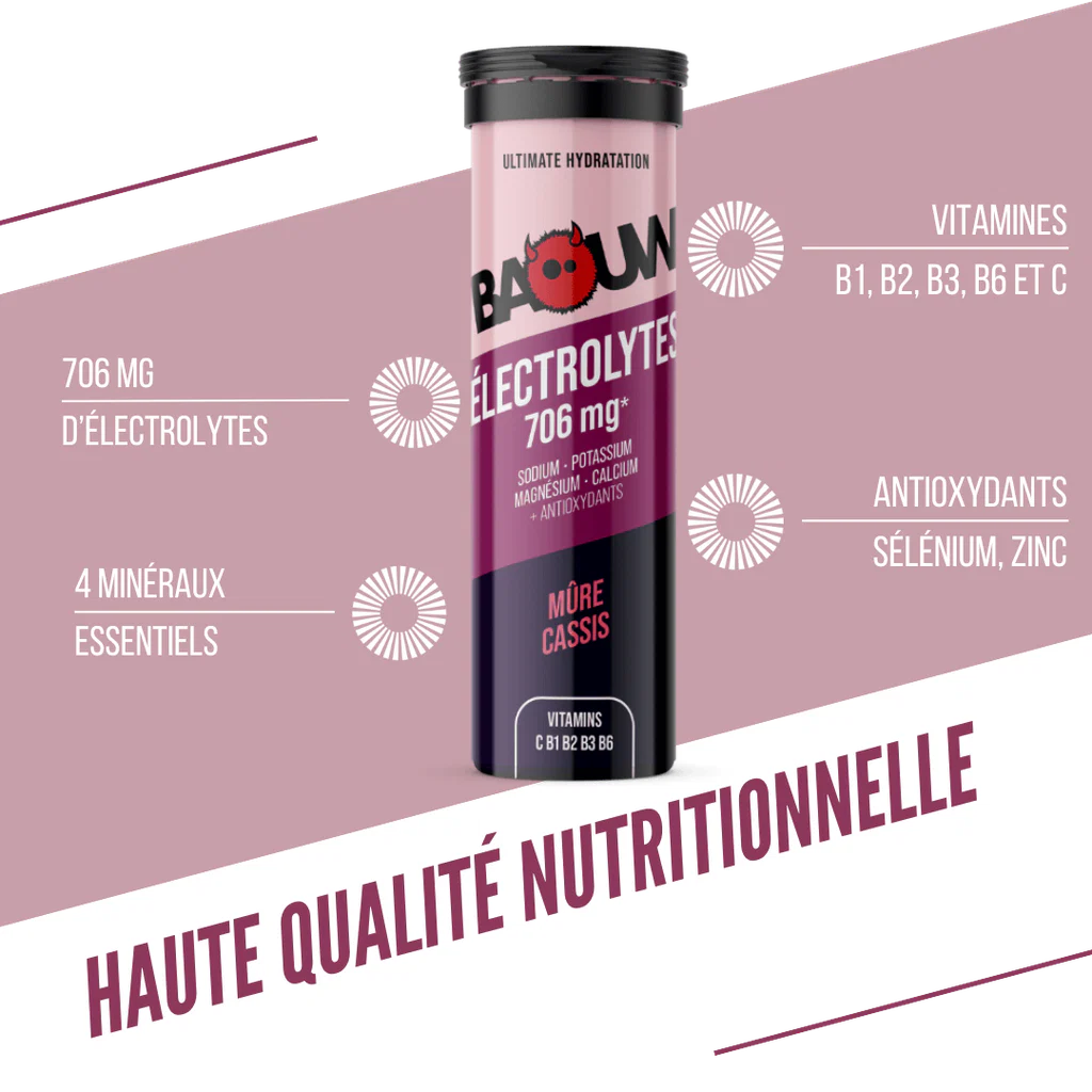 BAOUW Energy Drink (tuba 10 tabletek) Blackberry/Cassis - Image 2