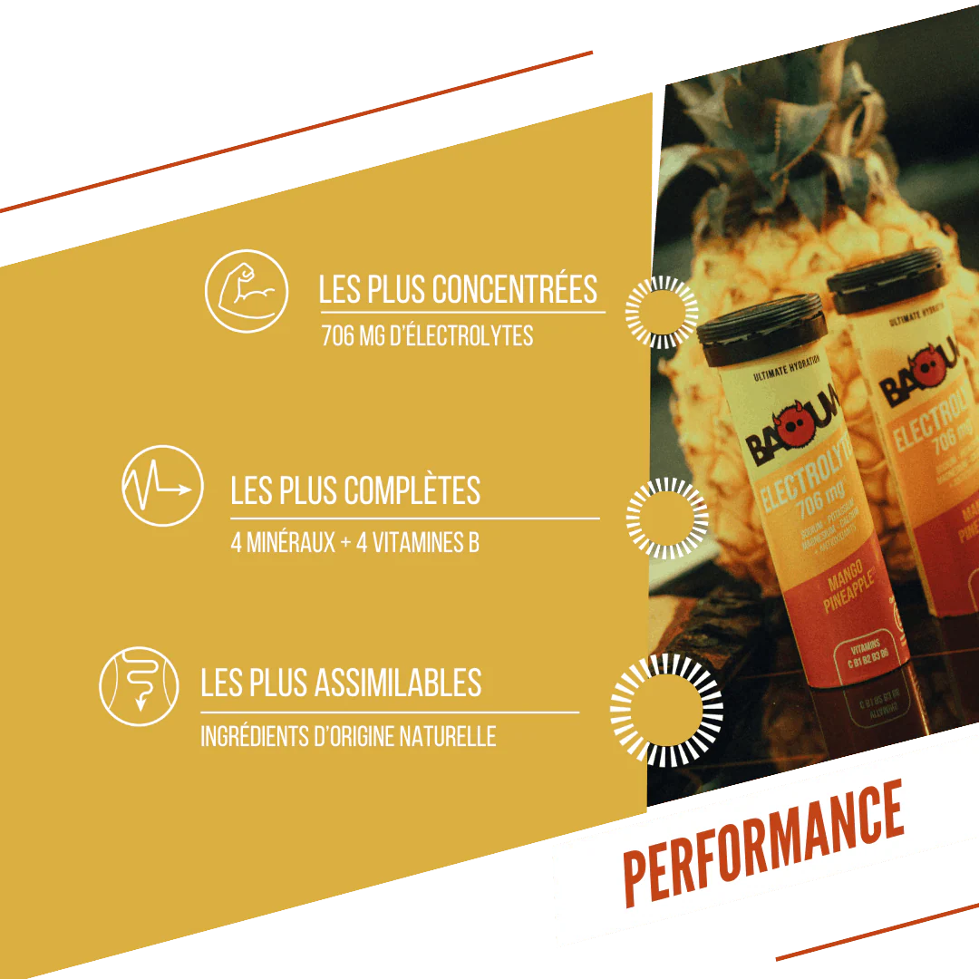 BAOUW Energy Drink (tuba 10 tabletek) mango/ananas - Image 3