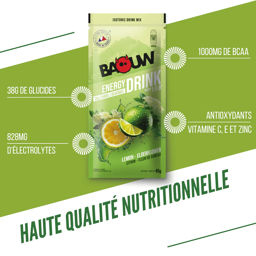 BAOUW ISOTONIC Energy Drink (45g) Limonka/Bławatek - Image 2