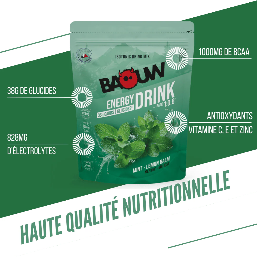 BAOUW ISOTONIC Energy Drink (585g) Mint/Melissa - Image 2
