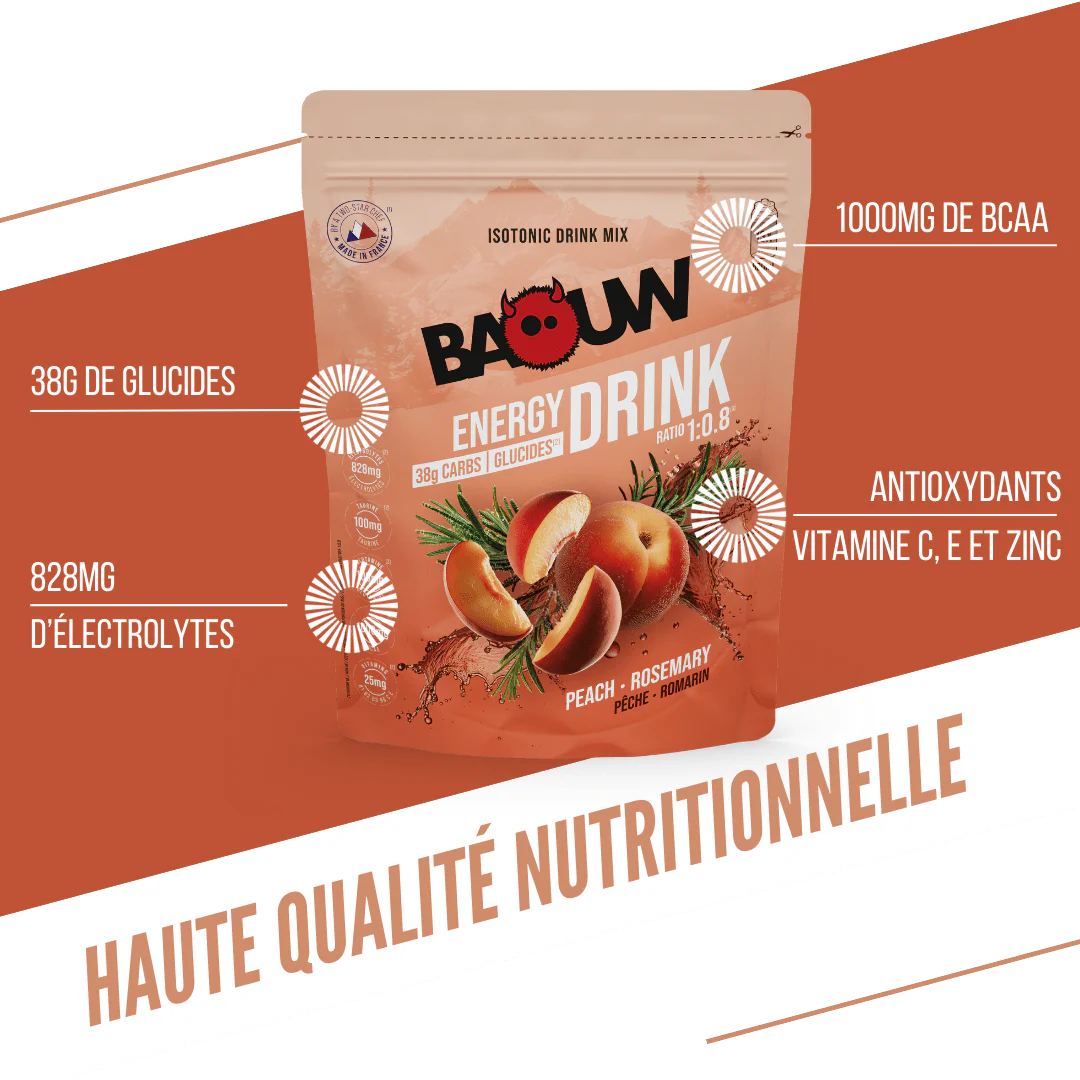 BAOUW ISOTONIC Energy Drink (585g) Rozmaryn brzoskwiniowy - Image 5