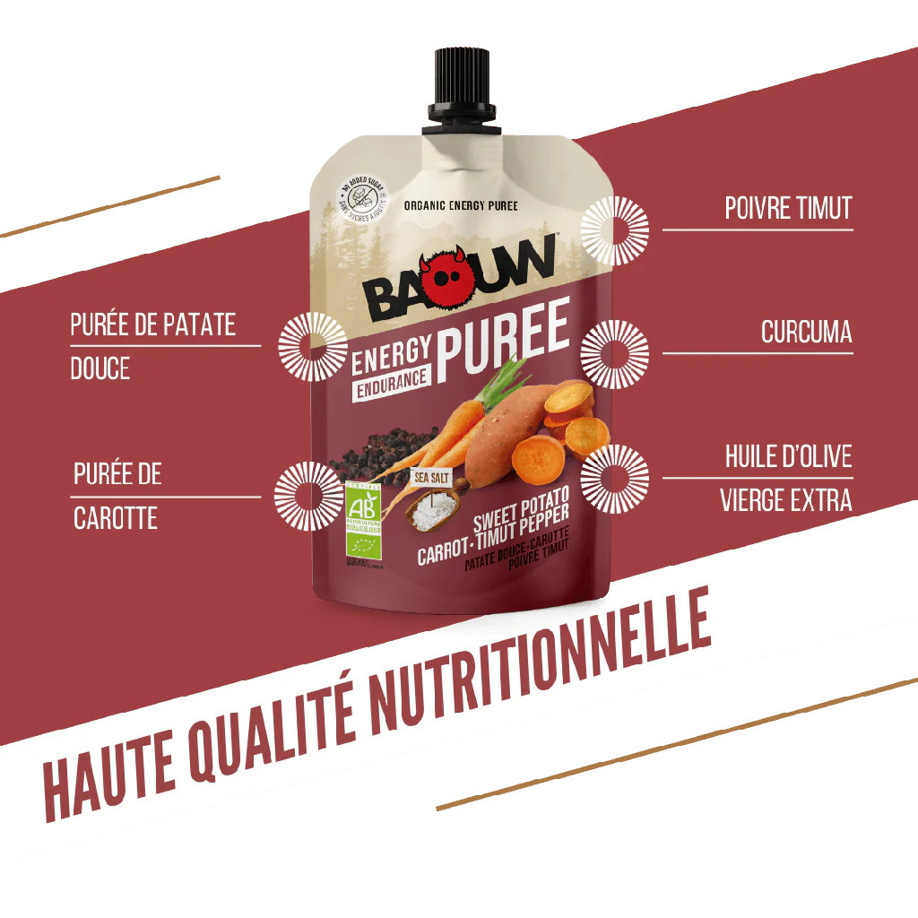 BAOUW Organic Energy Puree Savoury Recipe Sweet Potato/Carrot/Pepper (90g) - Image 7