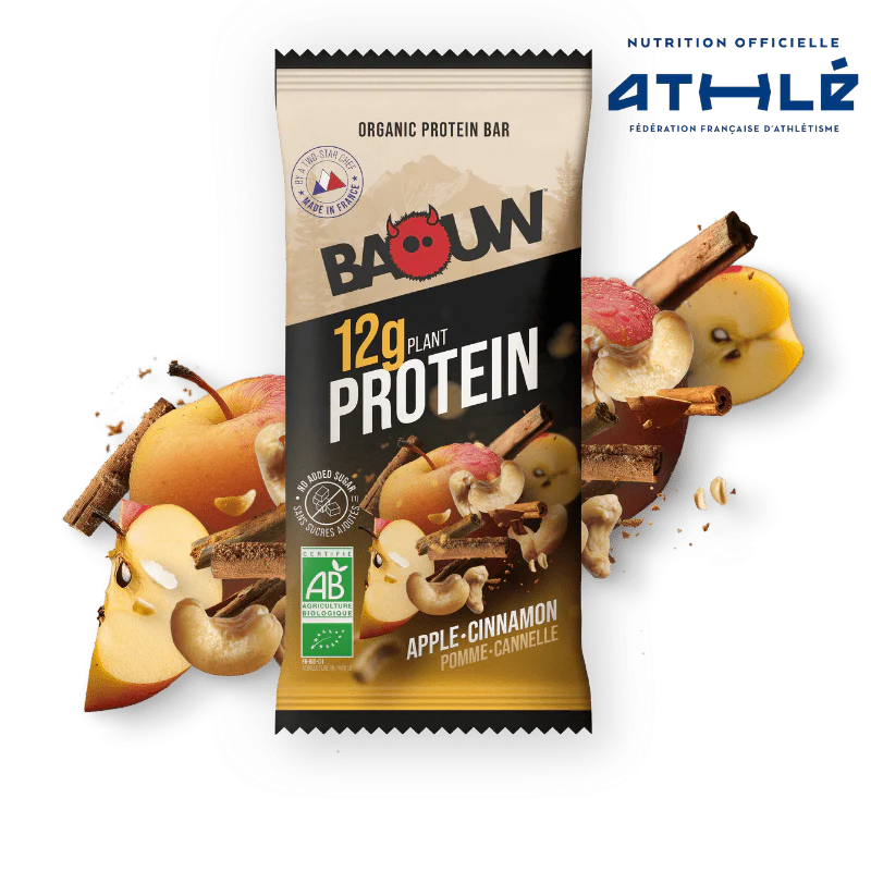 BAOUW ORGANIC EXTRA Apple/Cinnamon Protein Bar (50g)