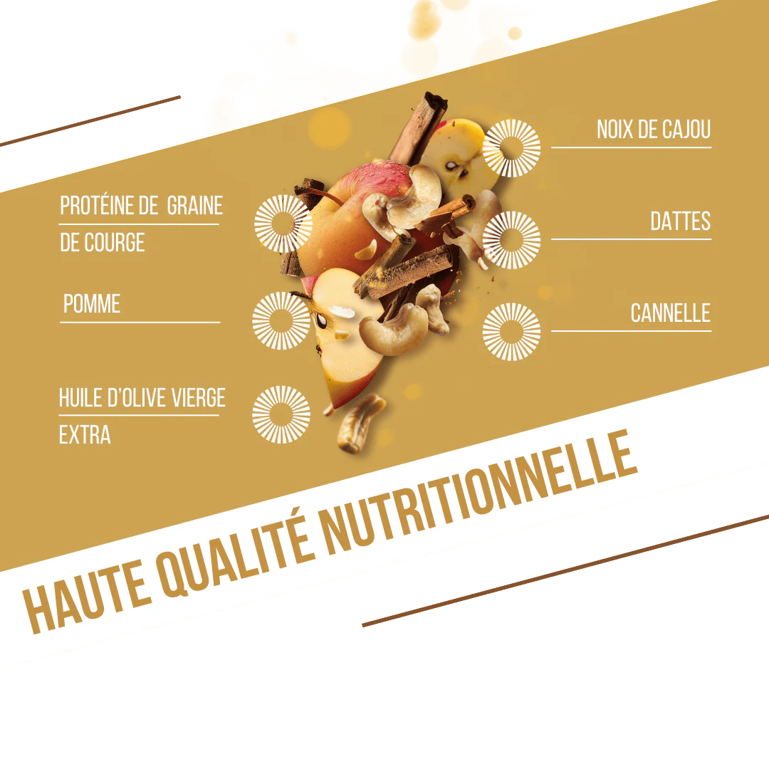 BAOUW ORGANIC EXTRA Apple/Cinnamon Protein Bar (50g) - Image 3