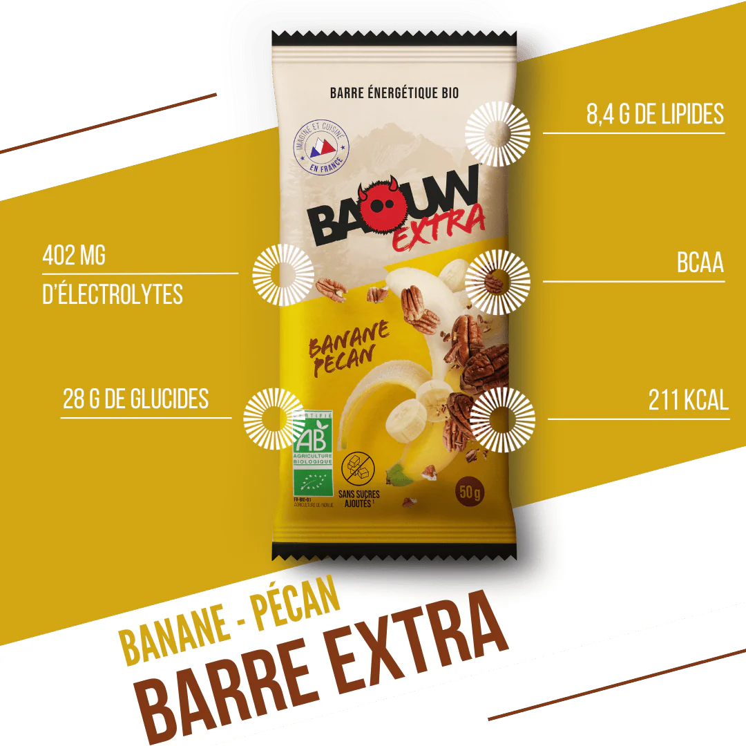 BAOUW ORGANIC EXTRA Baton energetyczny bananowo-pekanowy (50g) - Image 2