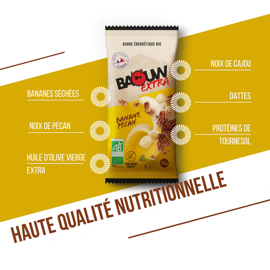 BAOUW ORGANIC EXTRA Baton energetyczny bananowo-pekanowy (50g) - Image 3
