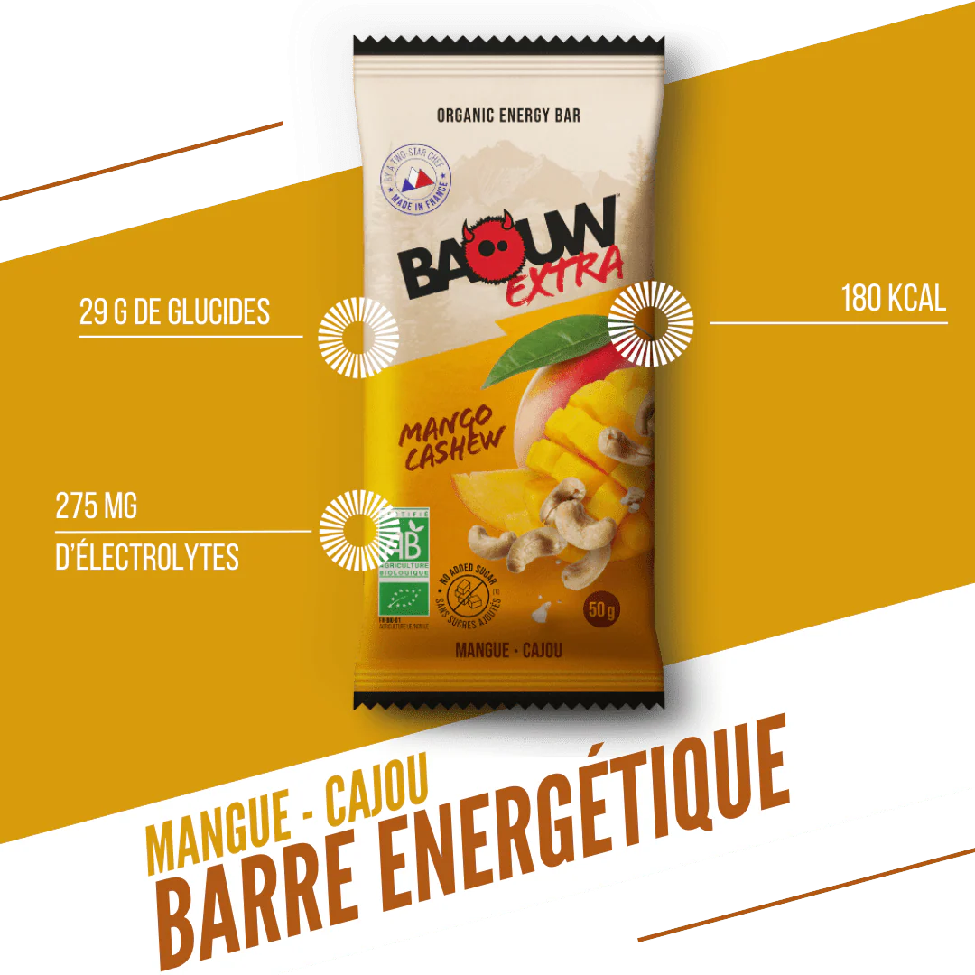 BAOUW ORGANIC EXTRA Mango Cashew Energy Bar (50g) - Image 4
