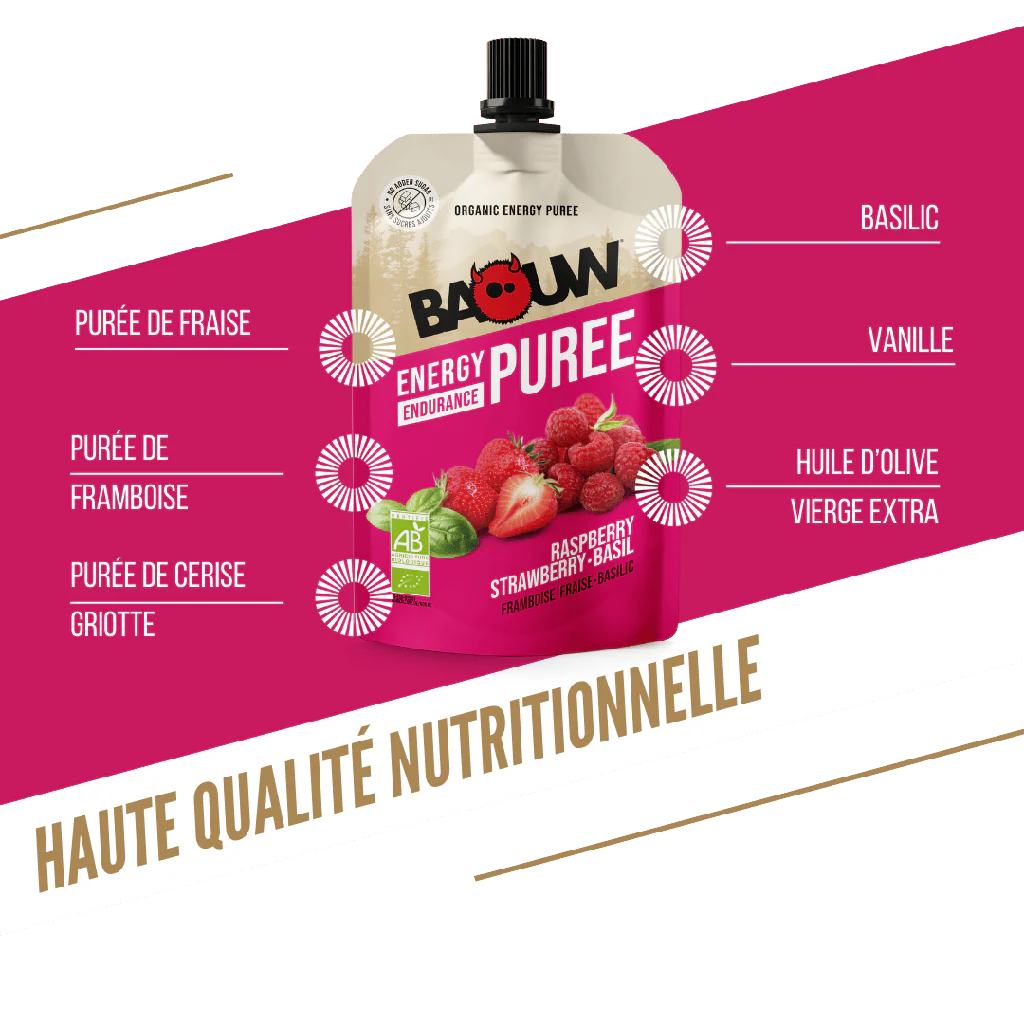 BAOUW Organic Recipe Energy Purée z malinami/truskawkami/owocami bazylii (90g) - Image 7