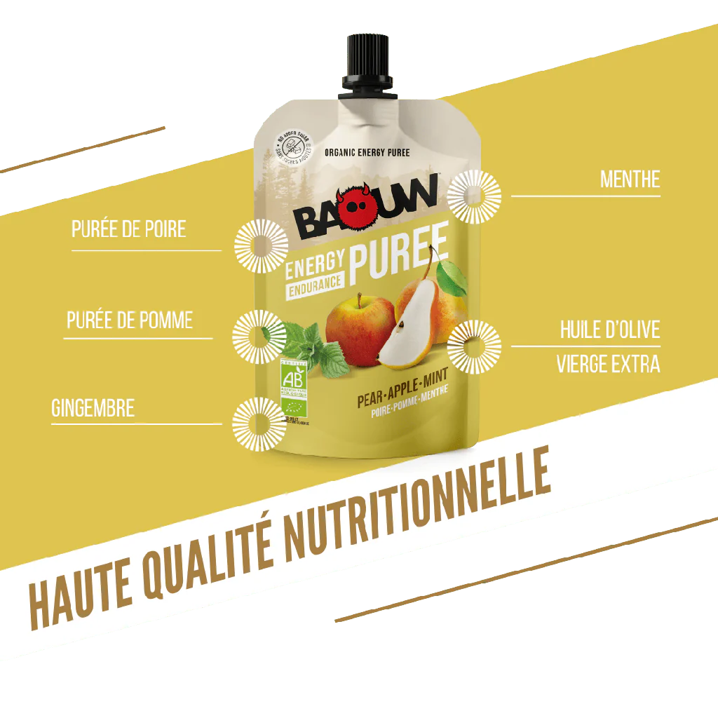 BAOUW Organic Recipe Fruit Energy Puree gruszka/jabłko/mięta (90g) - Image 7