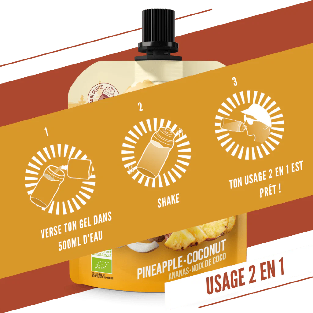 BAOUW Organiczny żel energetyczny ananasowo-kokosowy (85g) - Image 4
