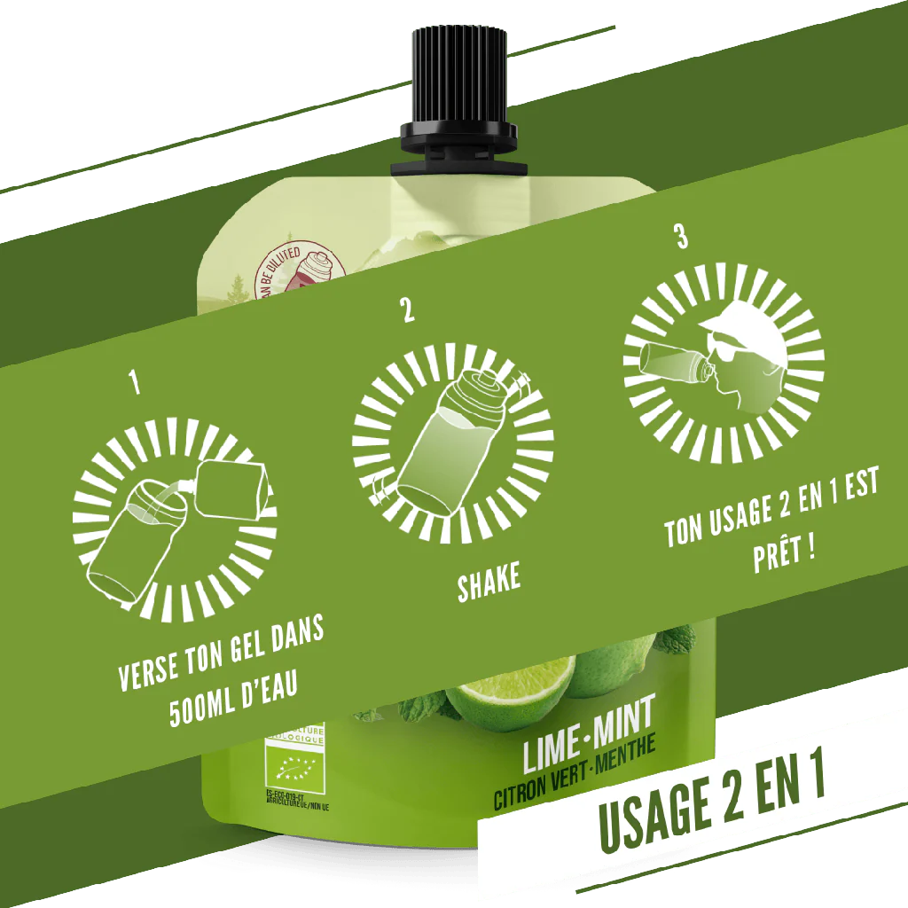 BAOUW Organiczny żel energetyzujący limonka/mięta (85g) - Image 4