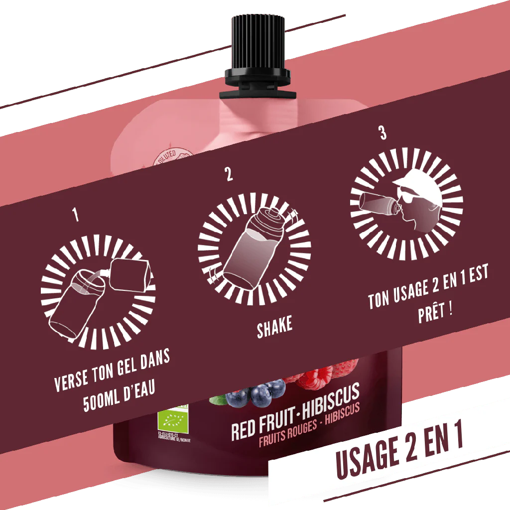 BAOUW Organiczny żel energetyczny czerwone owoce - hibiskus (85g) - Image 4