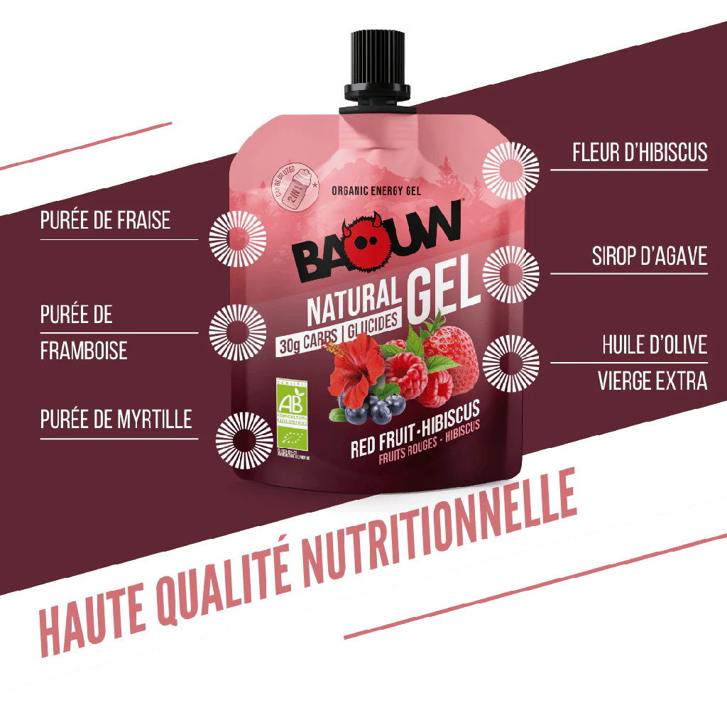 BAOUW Organiczny żel energetyczny czerwone owoce - hibiskus (85g) - Image 7