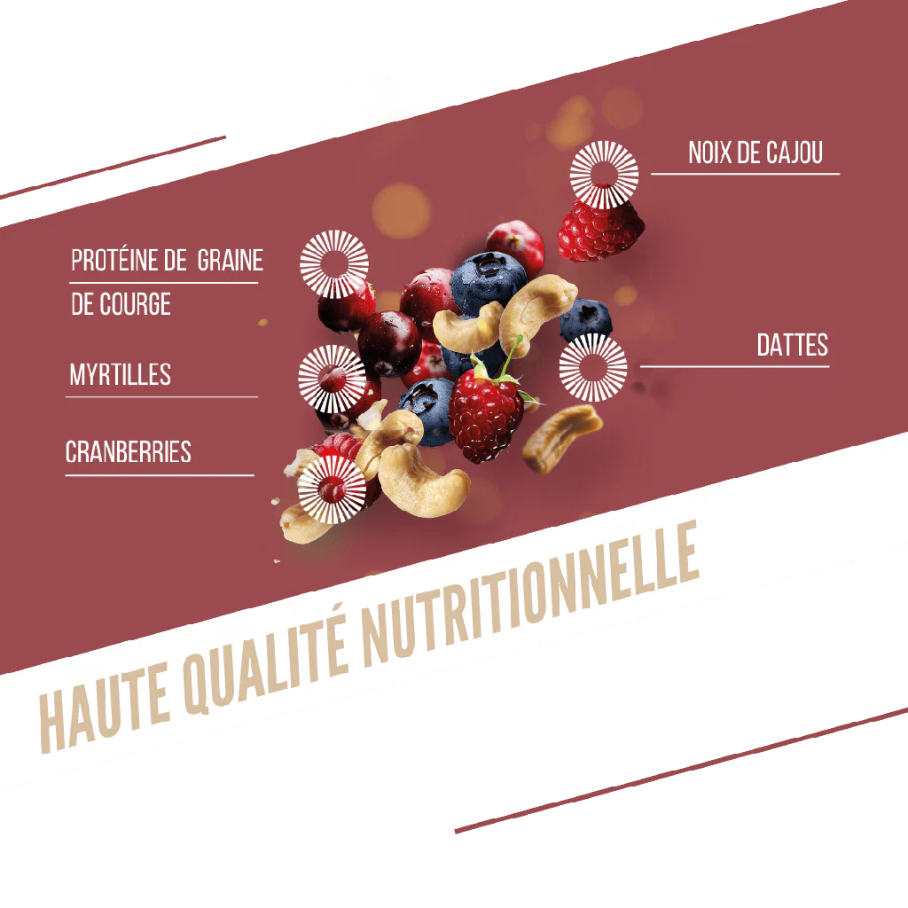 Baton proteinowy BAOUW ORGANIC EXTRA Red Fruits/Cashew (50g) - Image 3