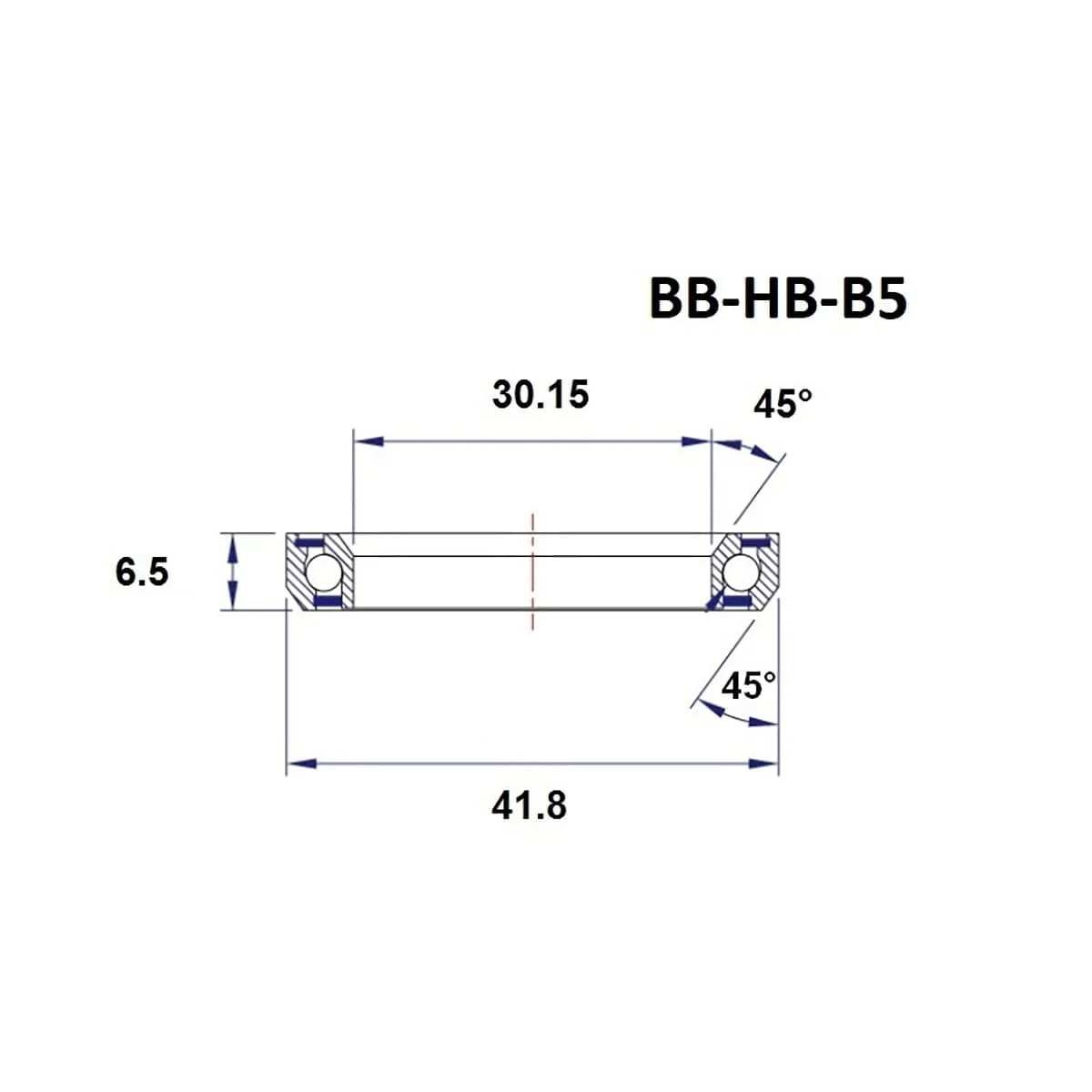 BLACK BEARING B5 Headset Bearing 30.15x41.8x6.5mm 45/45° 1-1/8" - (w języku francuskim) - Image 3