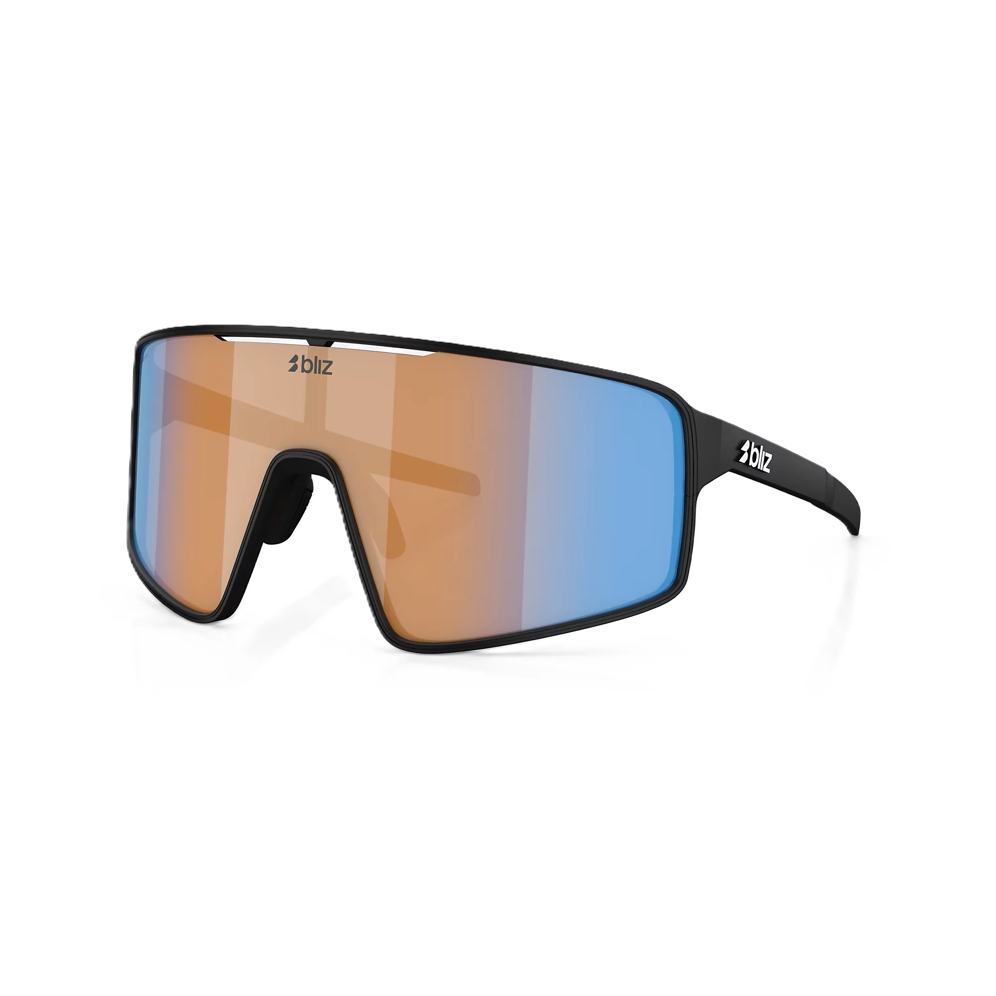 Okulary BLIZ P001 Matt Black Coral/Orange Iridium Blue Lens