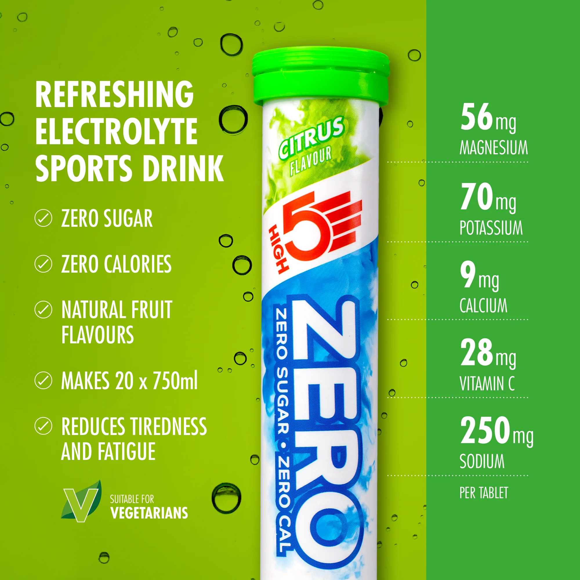 Elektrolitowe tabletki nawadniające High5 ZERO (x20) Lemon - Image 2