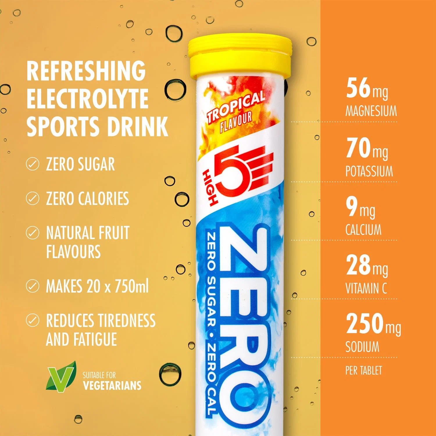 Tabletki nawadniające z elektrolitami High5 ZERO (x20) Tropical - Image 2