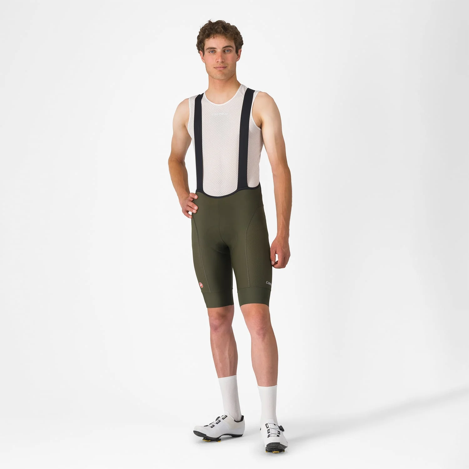 CASTELLI COMPETIZIONE 2 Spodenki na szelkach Khaki