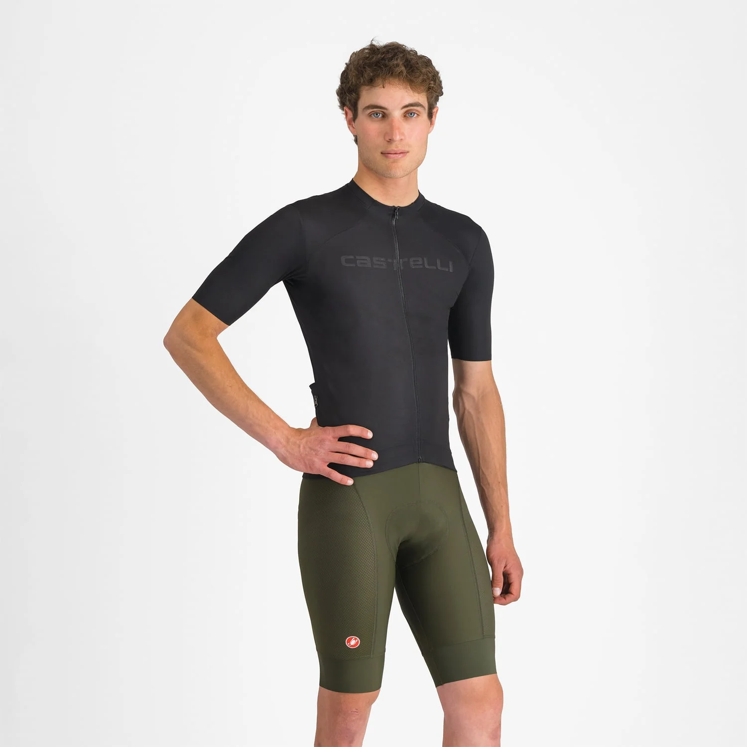 CASTELLI COMPETIZIONE 2 Spodenki na szelkach Khaki - Image 8