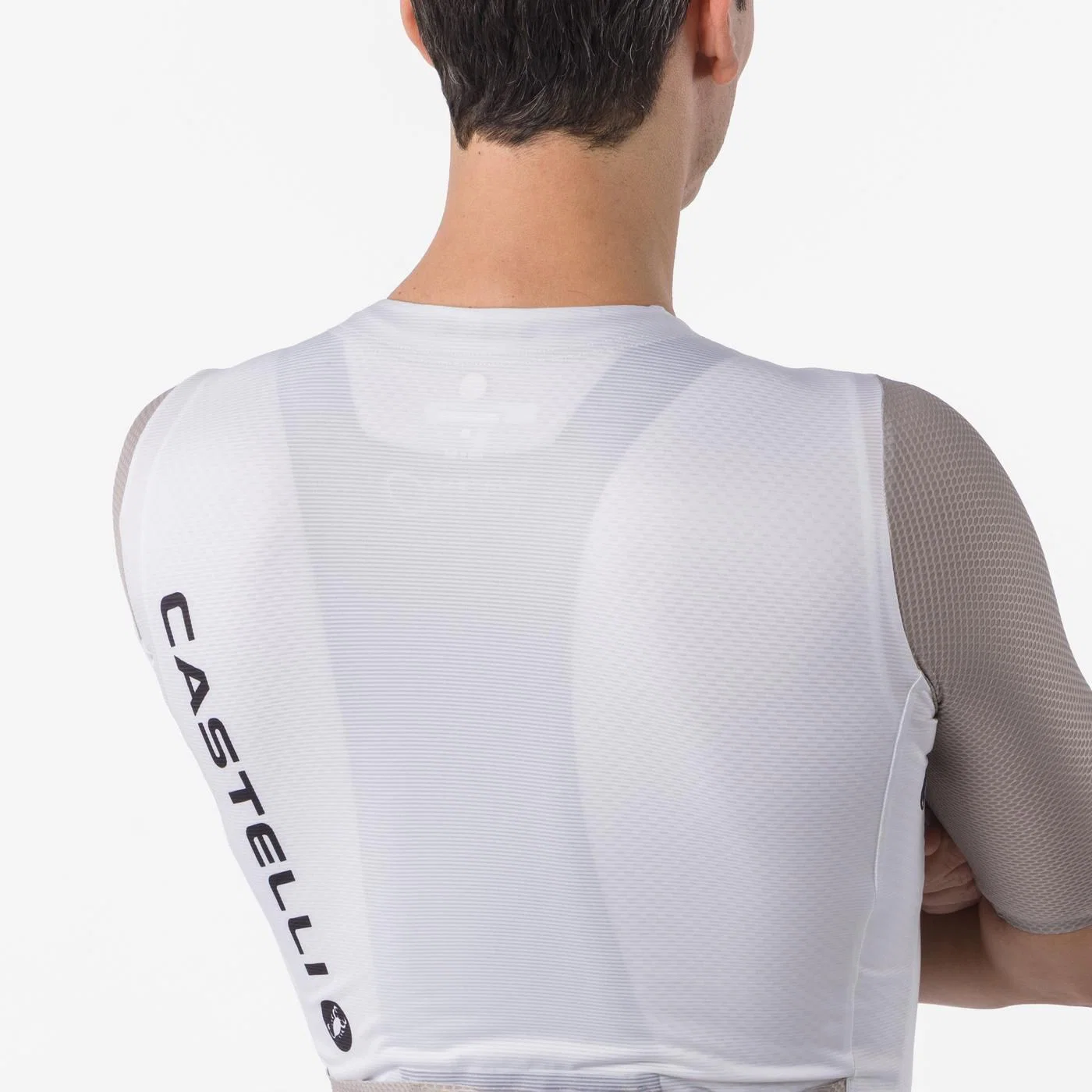 CASTELLI CORRETTO Dżersej z krótkim rękawem kość słoniowa/szara - Image 5