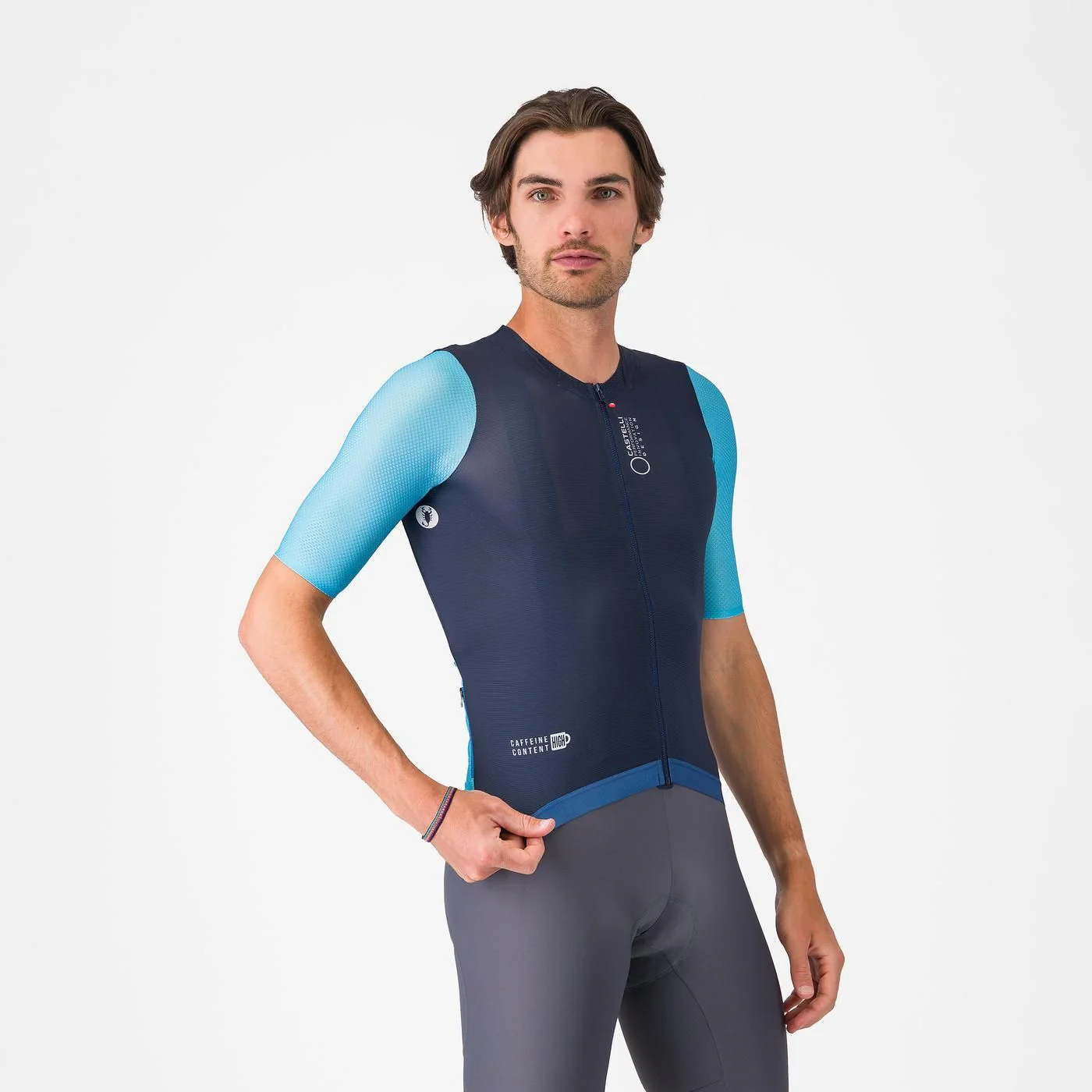 CASTELLI CORRETTO Jersey z krótkim rękawem niebieski