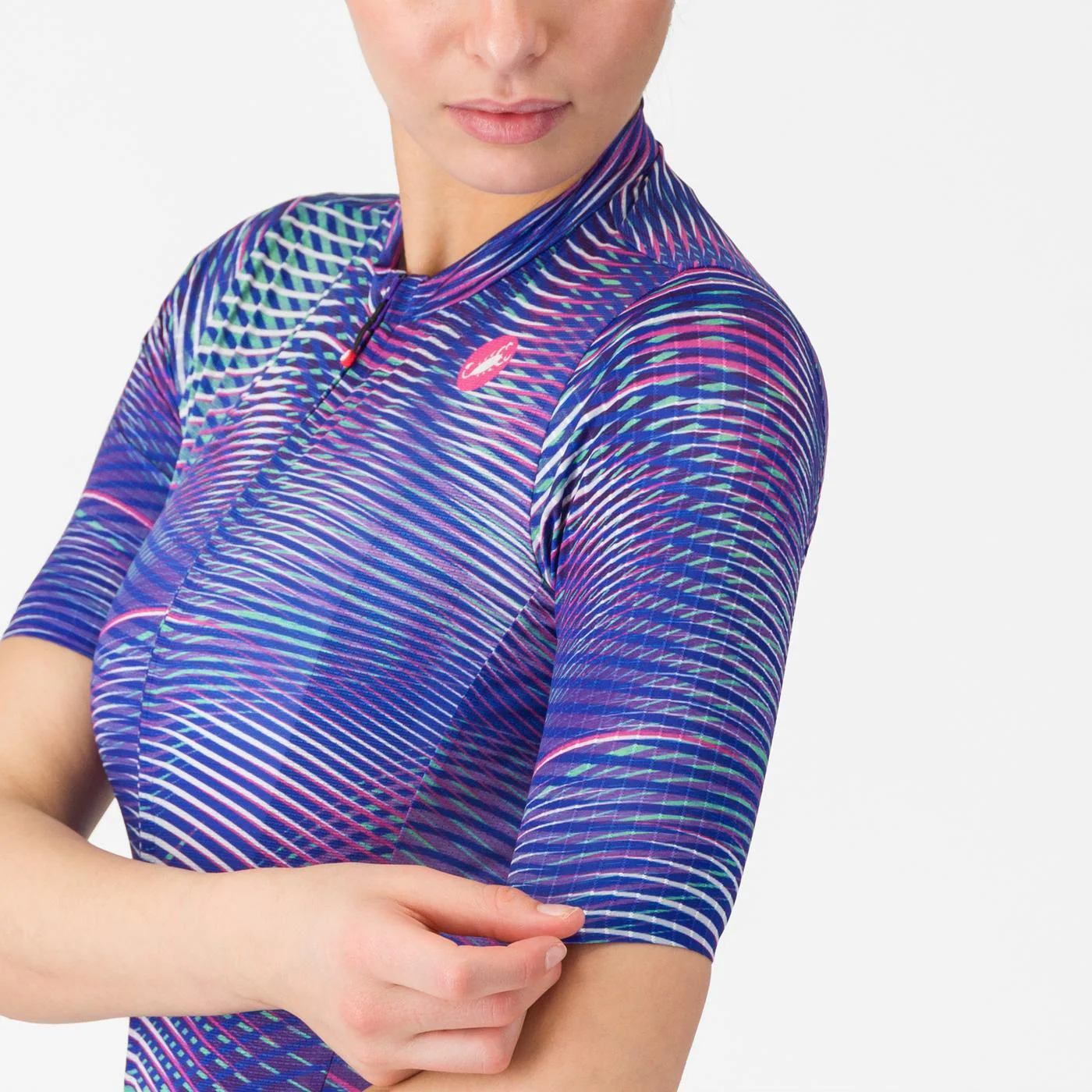 CASTELLI COSMIC VORTEX damska koszulka z krótkim rękawem fioletowa - Image 3