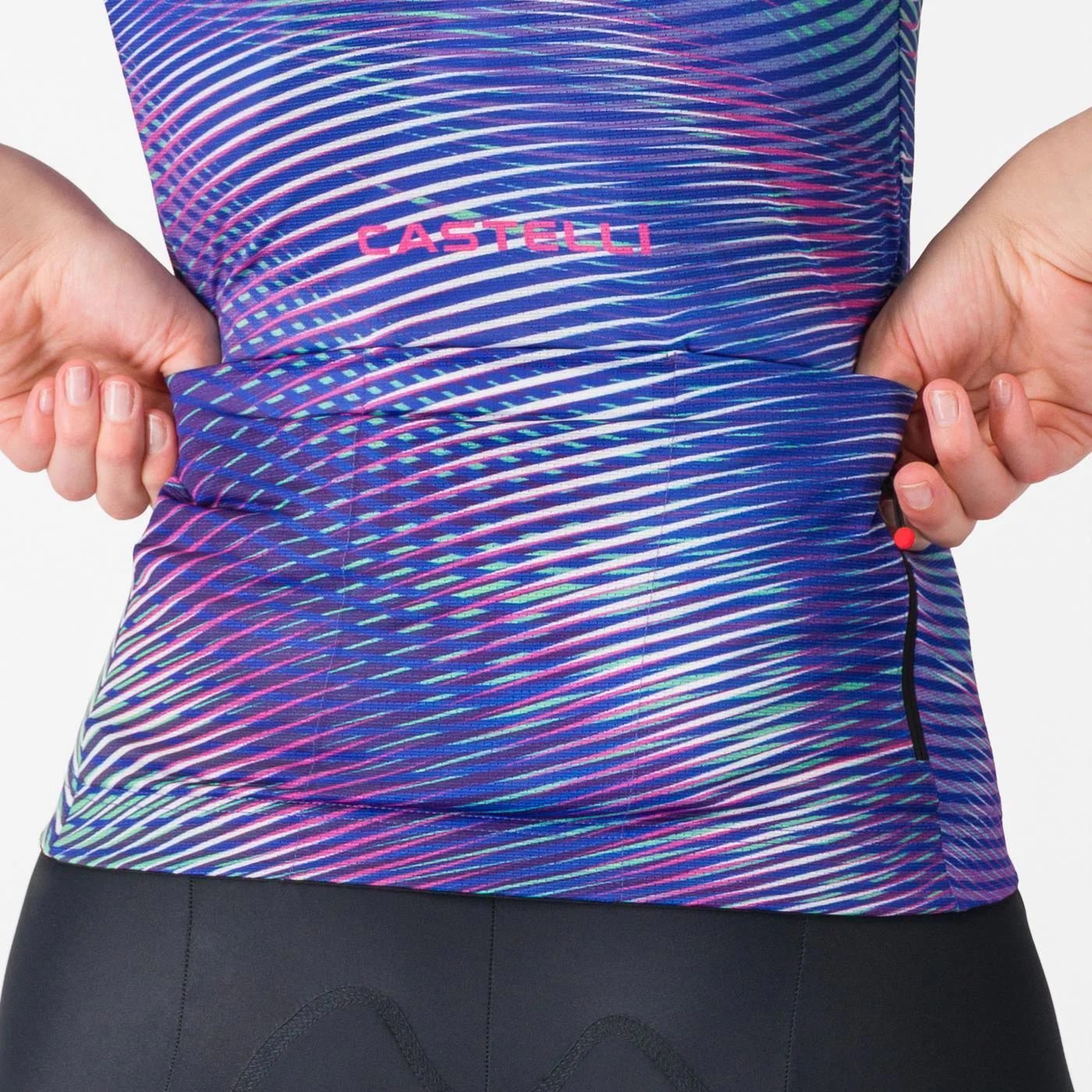 CASTELLI COSMIC VORTEX damska koszulka z krótkim rękawem fioletowa - Image 4