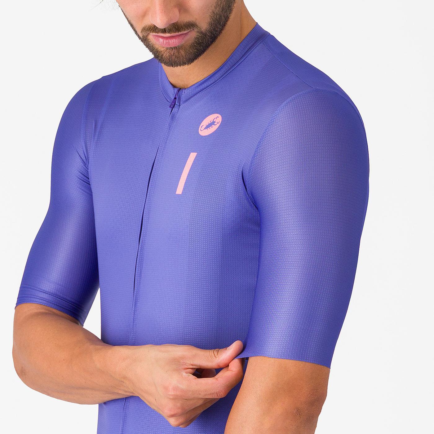 CASTELLI DRITTONE LOGO Koszulka z krótkim rękawem fioletowa - Image 7