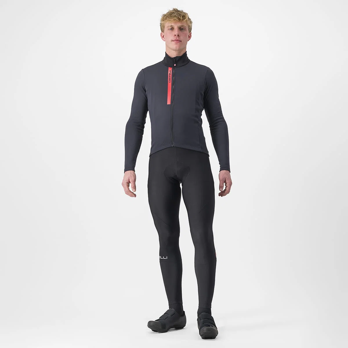 CASTELLI ENTRATA THERMAL Jersey z długim rękawem czarny/czerwony - Image 3