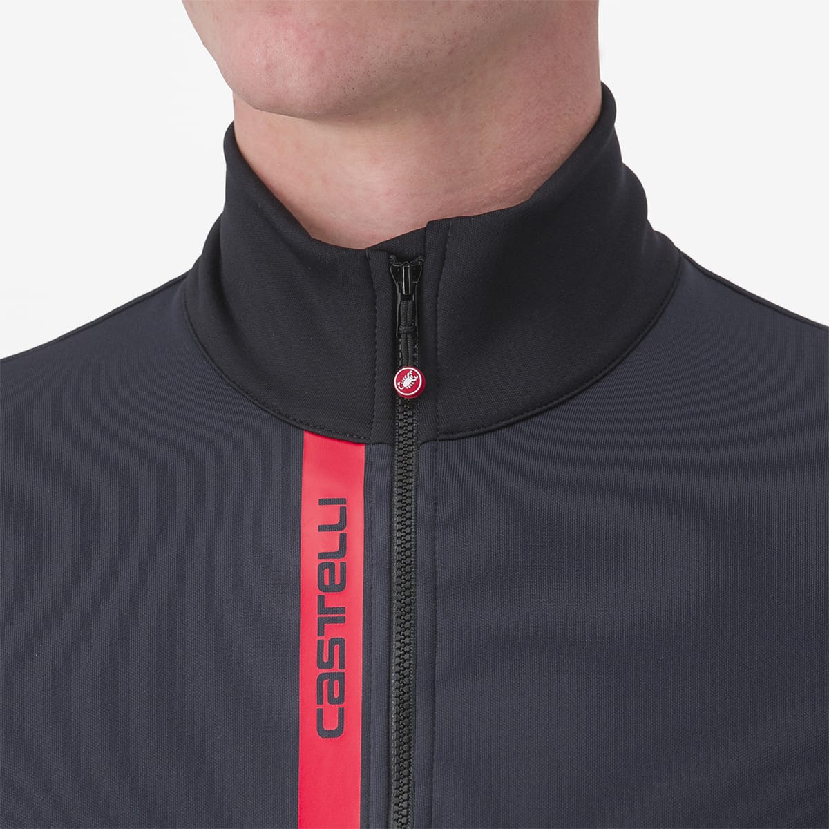 CASTELLI ENTRATA THERMAL Jersey z długim rękawem czarny/czerwony - Image 4
