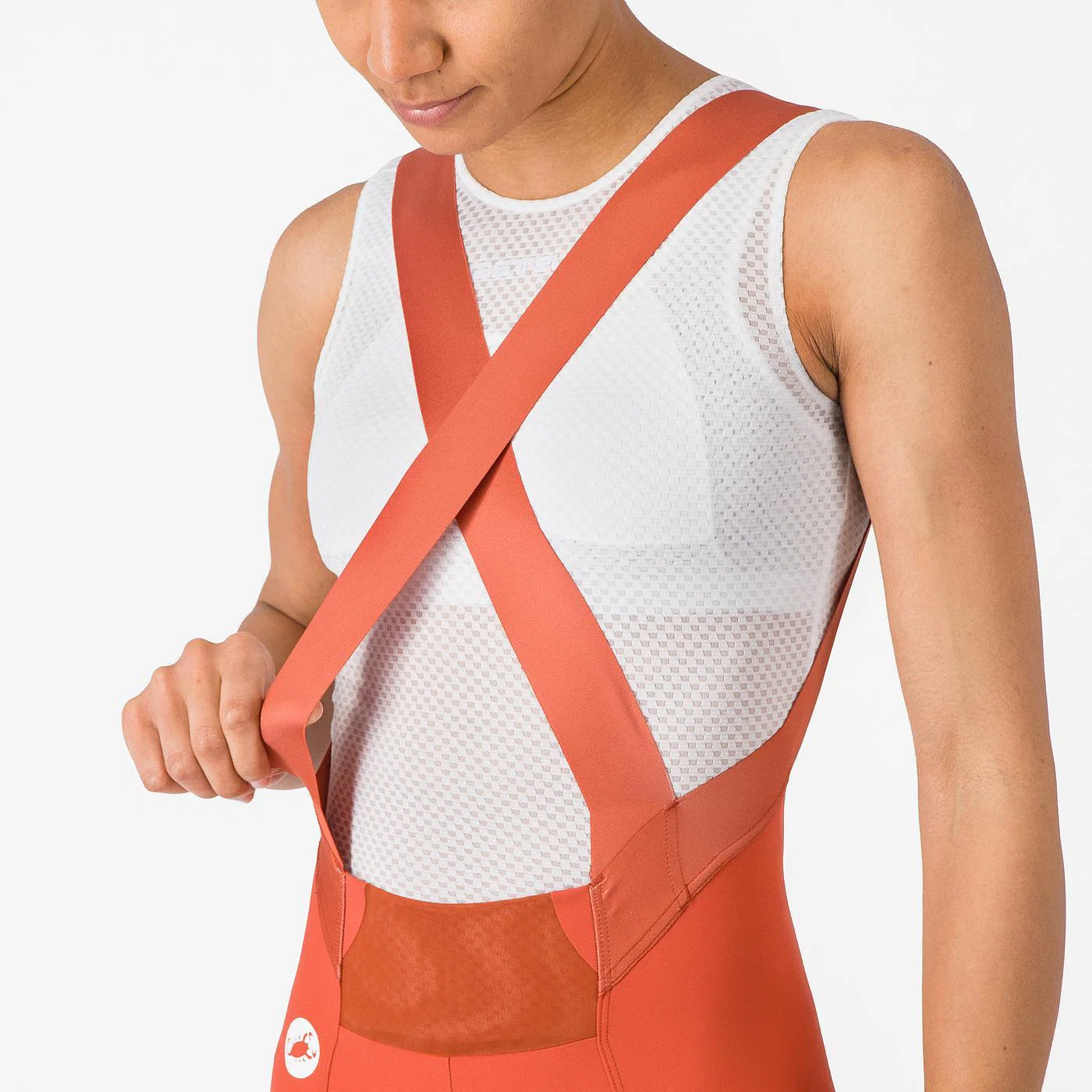 Szorty damskie CASTELLI ESPRESSO 2 W DT Paprika Bibshorts - Image 4