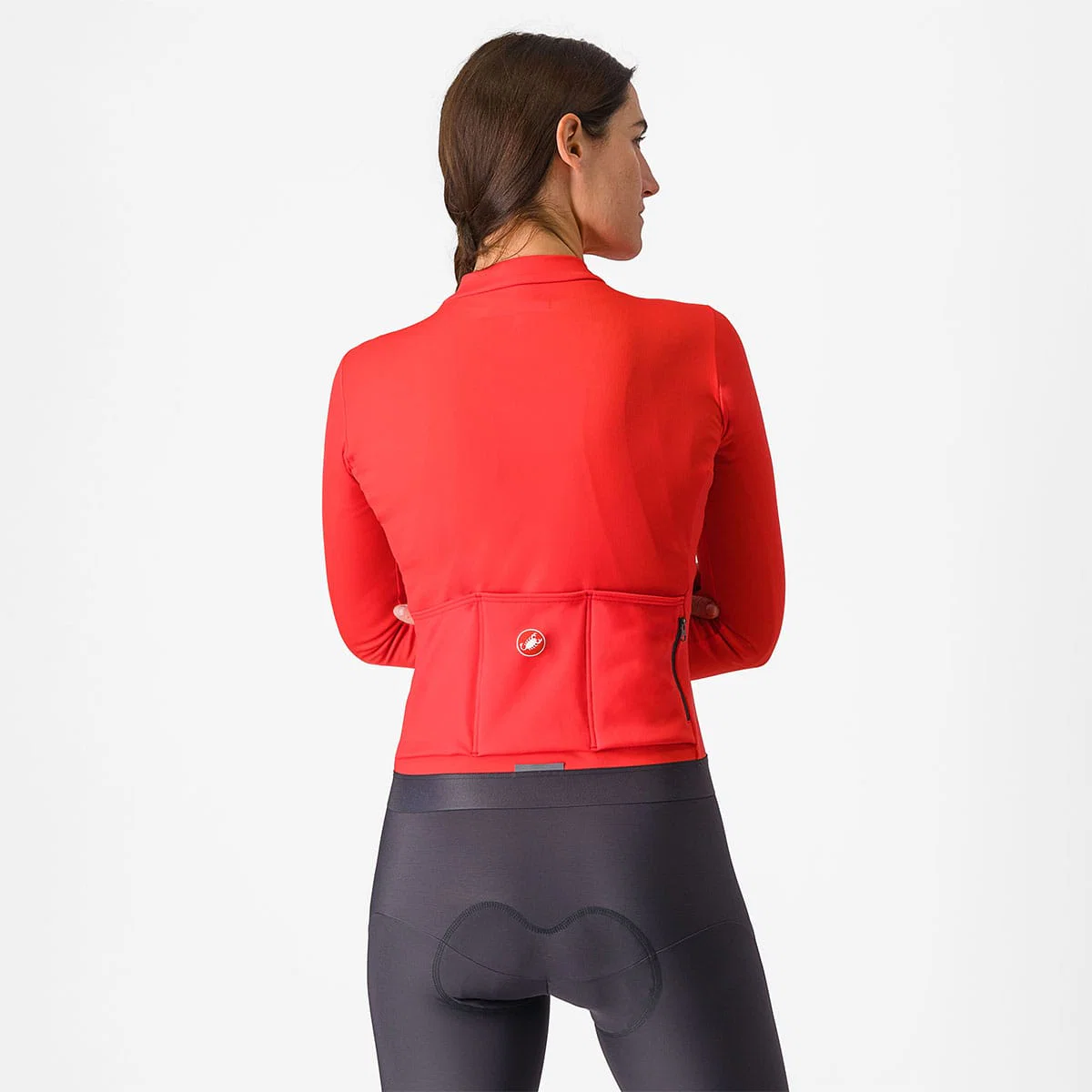 CASTELLI ESPRESSO THERMAL Damska koszulka z długim rękawem w kolorze hibiskusa - Image 2
