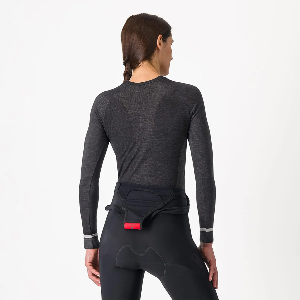 CASTELLI MERINO SEAMLESS Bielizna damska z długim rękawem czarny - Image 2