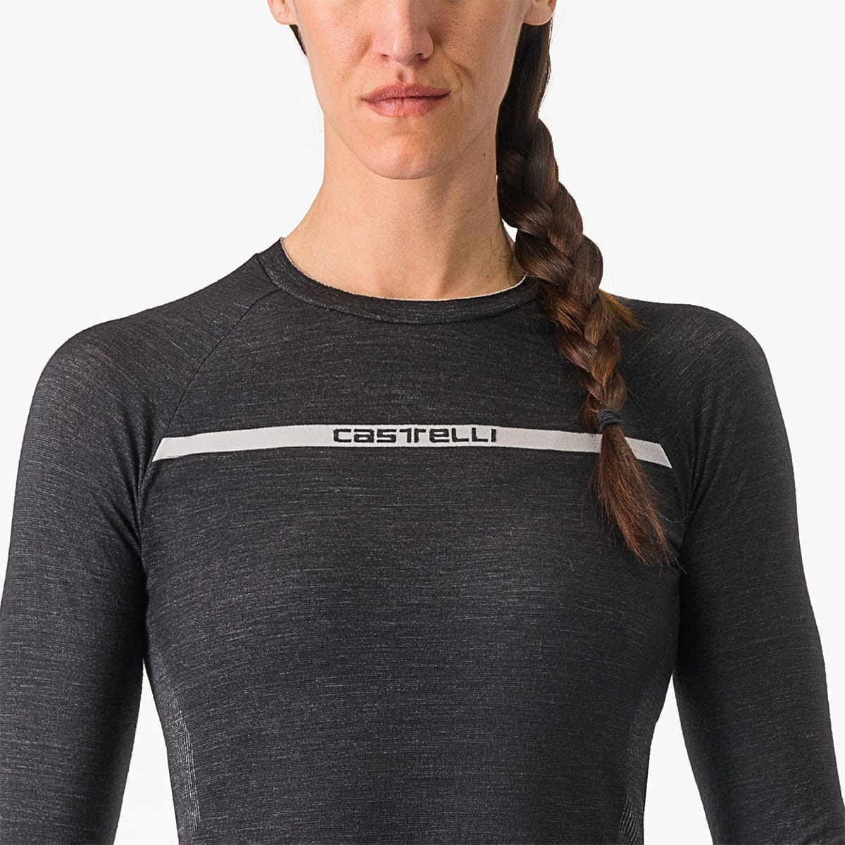 CASTELLI MERINO SEAMLESS Bielizna damska z długim rękawem czarny - Image 5