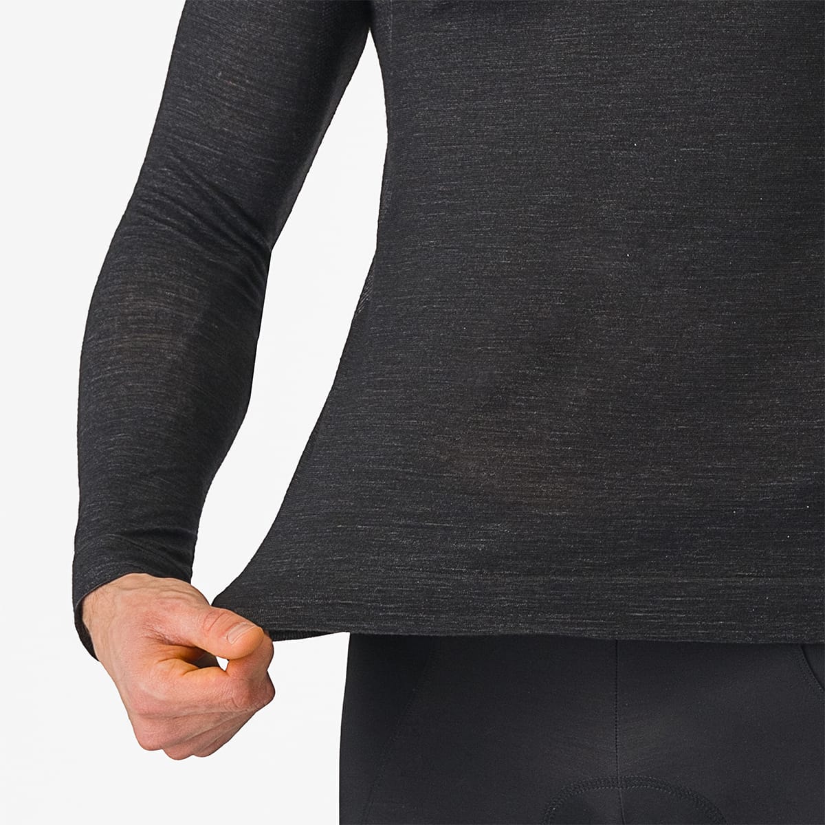 CASTELLI MERINO SEAMLESS Bielizna z długim rękawem czarny - Image 3