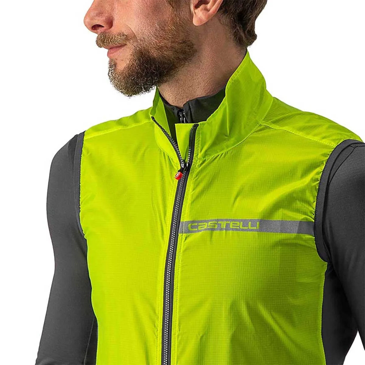 CASTELLI SQUADRA STRETCH Kurtka bez rękawów żółty/szary - Image 4
