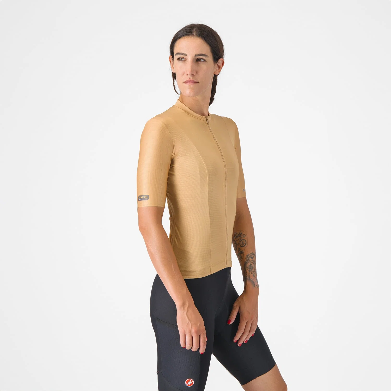 CASTELLI UNLIMITED Bluza damska z krótkim rękawem brązowa - Image 2