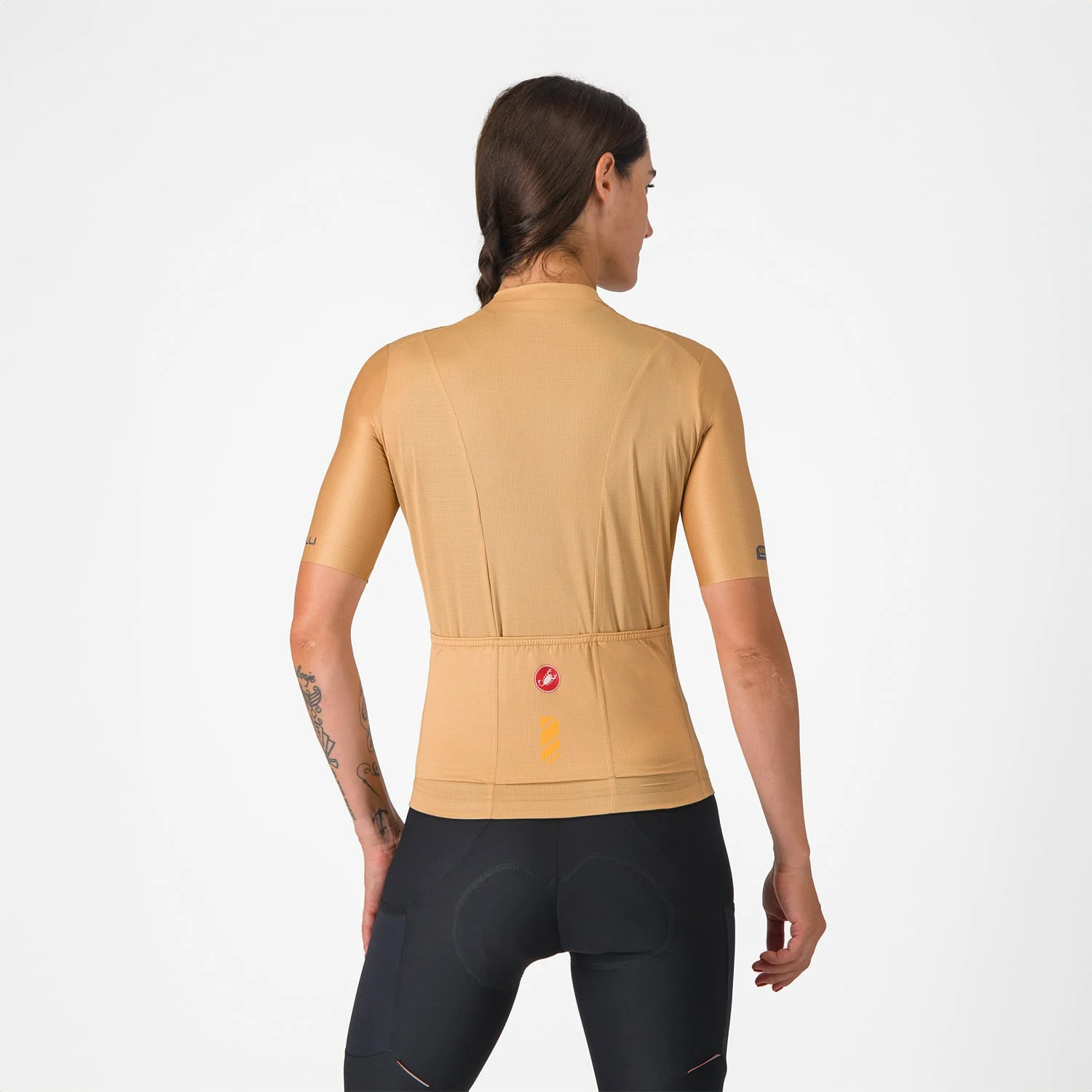 CASTELLI UNLIMITED Bluza damska z krótkim rękawem brązowa - Image 3