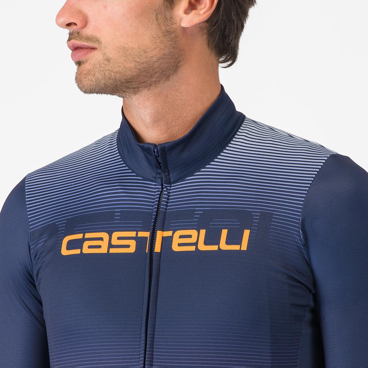 CASTELLLI APICE THERMAL Jersey z długim rękawem niebieski/pomarańczowy - Image 3