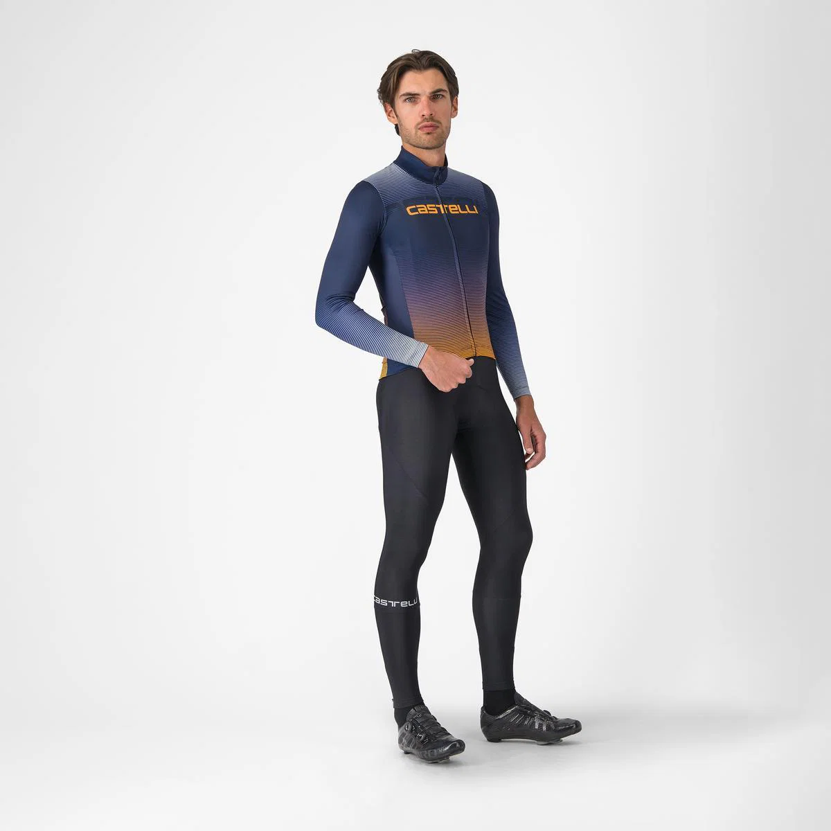CASTELLLI APICE THERMAL Jersey z długim rękawem niebieski/pomarańczowy - Image 6