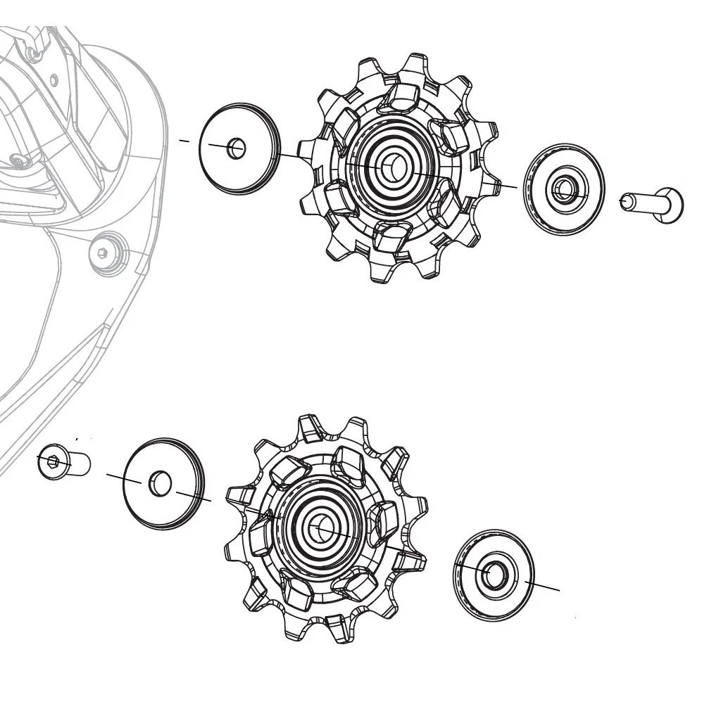 Ceramiczne tryby przerzutki SRAM RED AXS X-Sync 12V