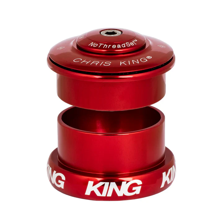 CHRIS KING INSET 5 1"1/8-1.5" Półzintegrowany / Zewnętrzny zestaw słuchawkowy ZS49/EC49 Czerwony