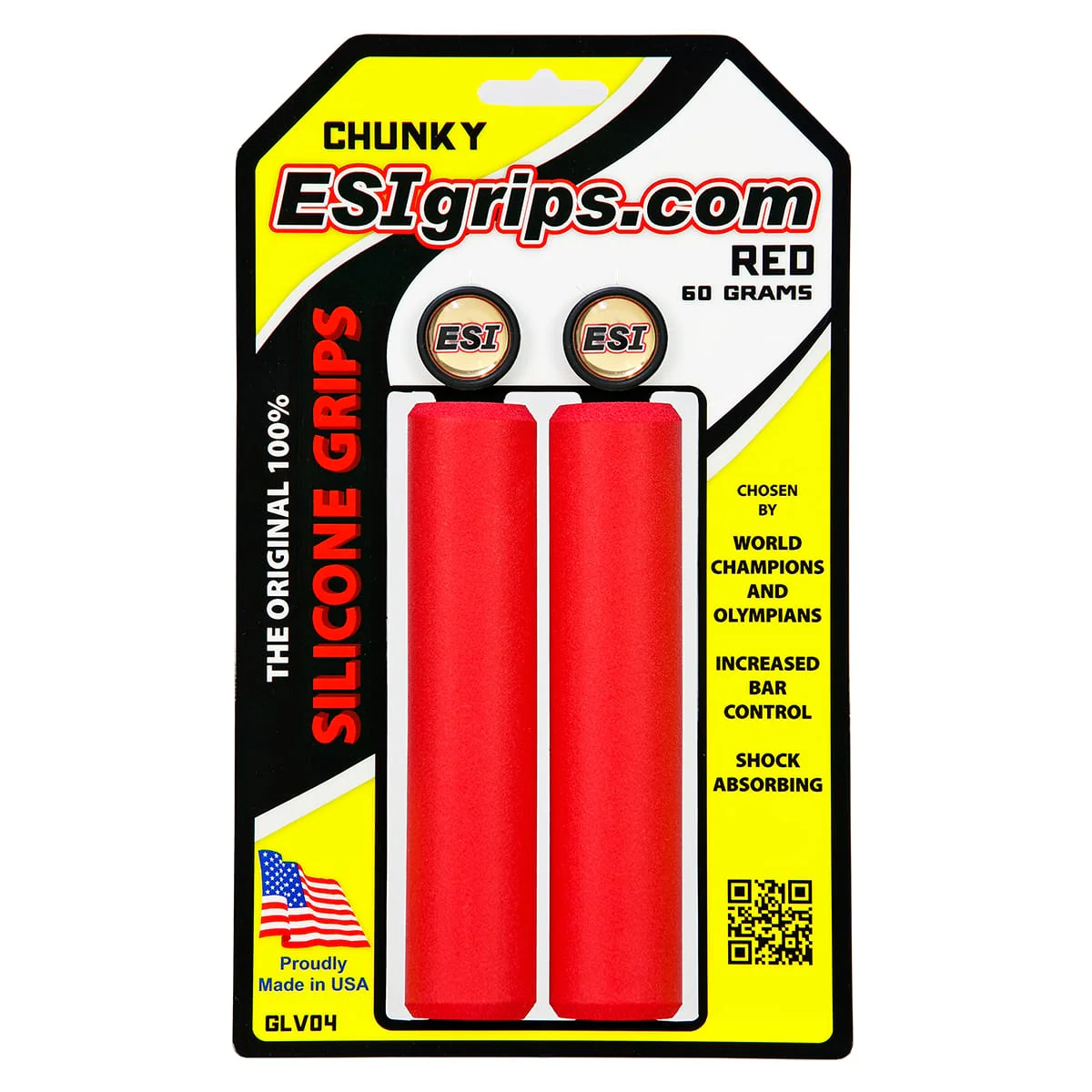 Chwyty ESI CHUNKY 130 mm czerwone