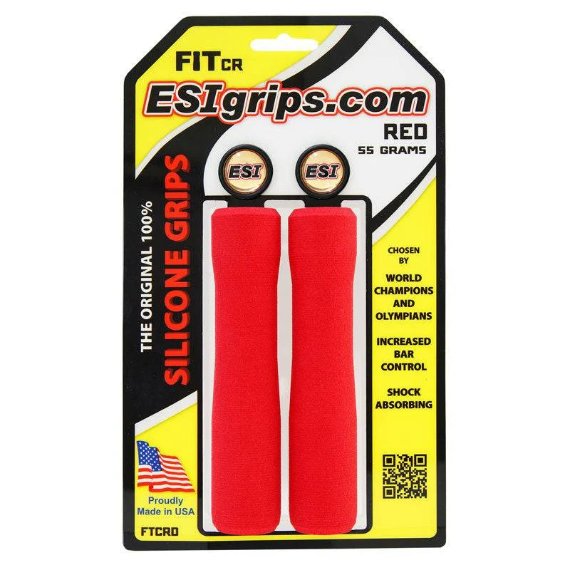 Chwyty ESI FIT CR (CHUNKY/RACER'S EDGE COMBO) 130 mm czerwone